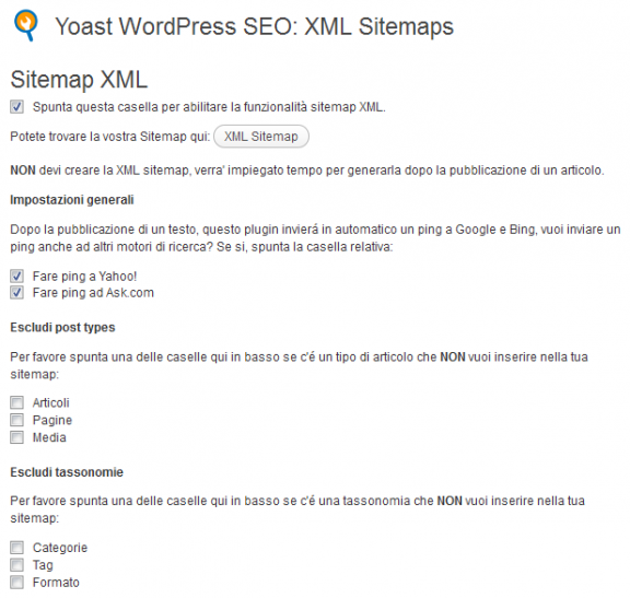 Sitemap XML - WordPress SEO by yoast