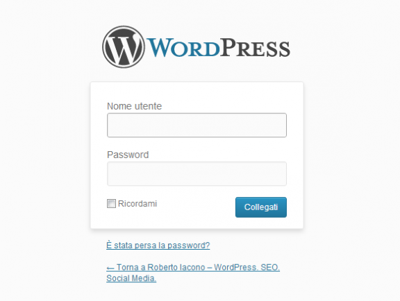  WordPress login