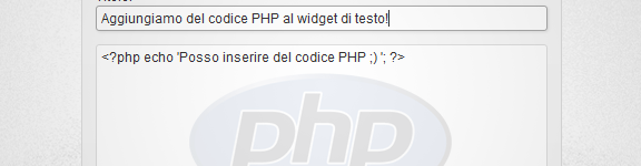 Permettere l'esecuzione del codice PHP nel widget di testo di WordPress